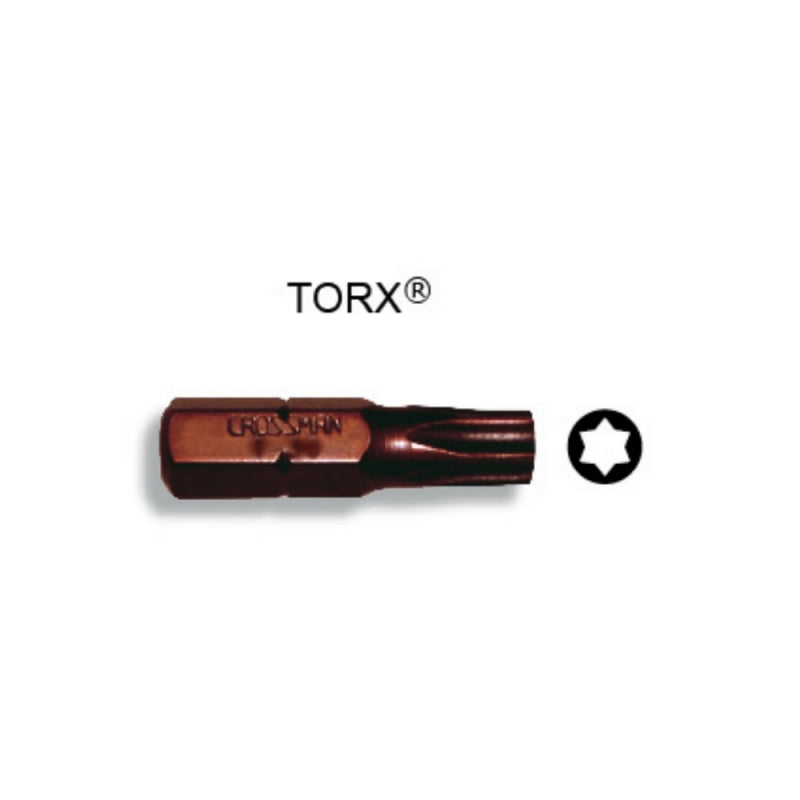 PUNTA CROSSMAN MAGNET. TORX T-8 1/4" X 25MM # 44-304 (10 UNI.)