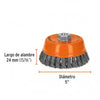 ESCOBILLA TRUPER DE COPA DIAM 5" TRENZADA P/ESMERIL EJE 5/8" #CT-612 (11541)
