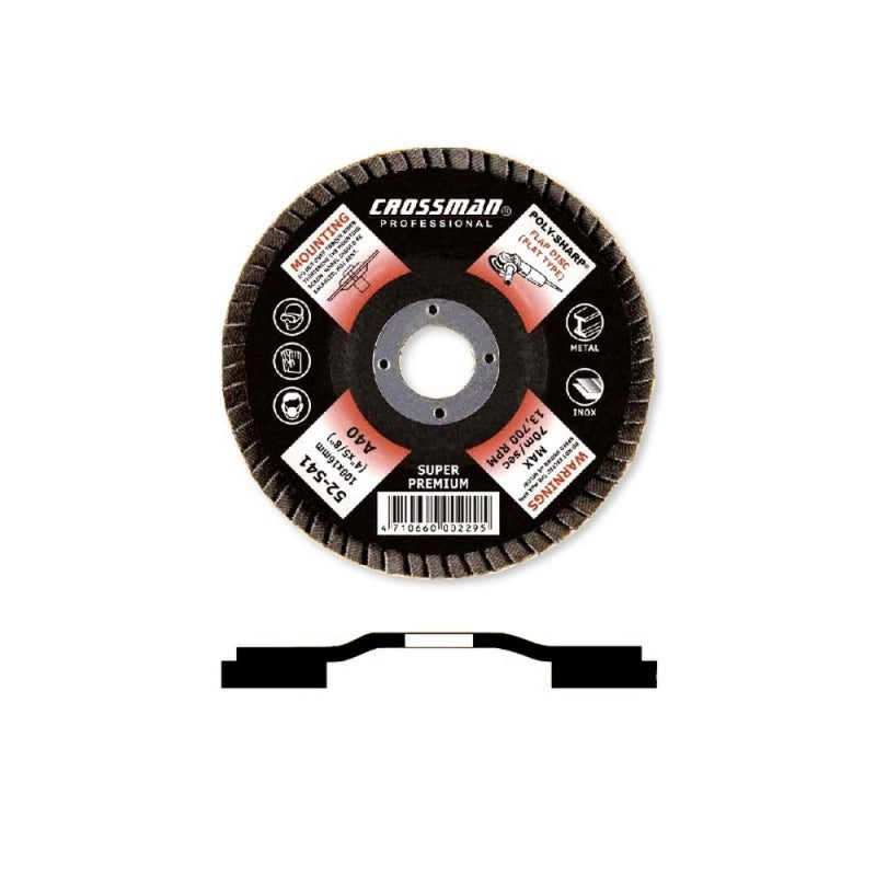 DISCO OXIDO ALUMINIO CROSSMAN 180X222 GRANO 120 #52575 (OF)