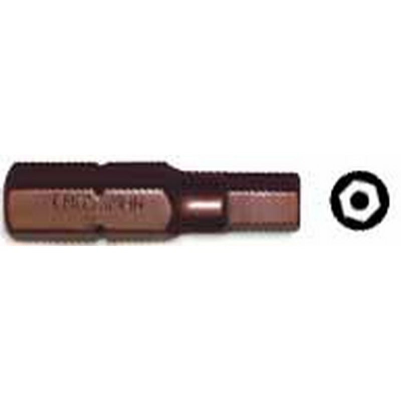 PUNTA CROSSMAN MAGNET. HEX. TAMPER PROOF H-2.5 1/4"X25MM # 44-287 (10 UNI.)