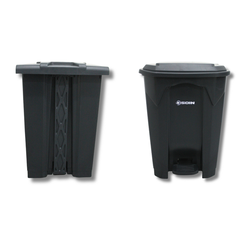 BASURERO PL STICO 50 L CON PEDAL SOIN – GRIS