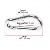 MOSQUETON FIERO (TRUPER) FIJO ACERO 1/4" # BMA-1/4 (BANMOS-1/4) (44038)