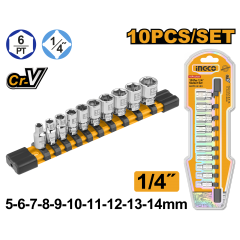 DADO INGCO 1/4 DR JGO.10 PZS # HKTS14103