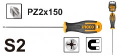 ATORNILLADOR INGCO POZIDRIV N° 2 - 150 MM # HS68PZ2150(OF)