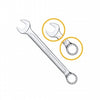 LLAVE PUNTA Y CORONA INGCO 7 MM # HCSPA071