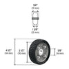 RUEDA P/CARRO T/ YEGUA PRETUL (TRUPER) IMPONCHABLE 4.1/2" # RD-41 (45476)