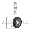 RUEDA P/CARRO T/ YEGUA PRETUL (TRUPER) IMPONCHABLE 5" # RD-51 (45478)
