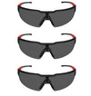 JUEGO 3 LENTES DE SEGURIDAD ANTIRAYA OSCURO MILWAUKEE