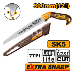 SERRUCHO DE PODA INGCO RECTO INDUSTRIAL 300MM/12" # HPS3006
