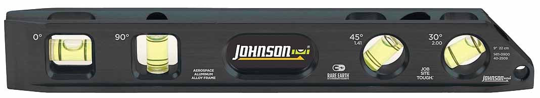 NIVEL TORPEDO JOHNSON # 1411-0900 9" ALUMINIO SOLIDO MAGNETICO