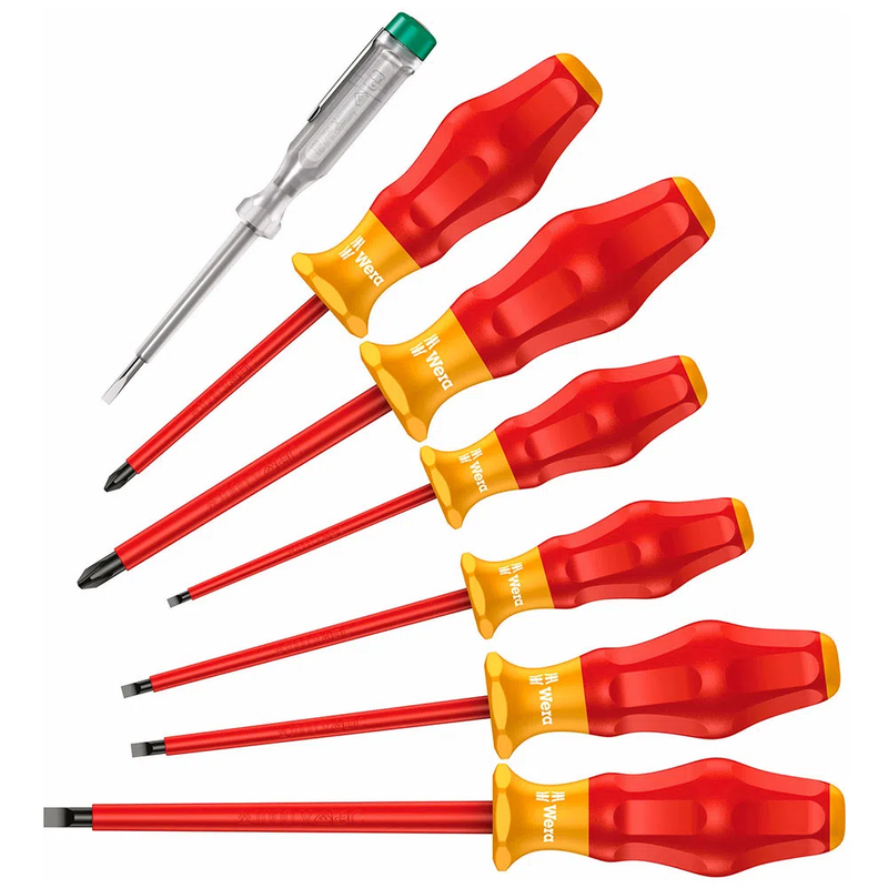 Set de 7 destornilladores Kraftform Comfort VDE aislados 1000V VDE  WERA Germany