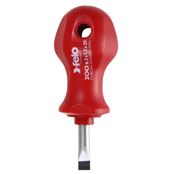 Destornill.plano6.5x25mm m/rojo (20065090) - FELO