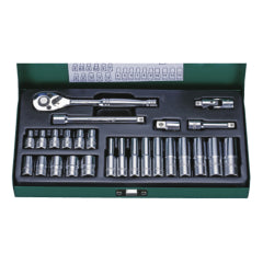 DADO HANS #2626MP 1/4 DR. CAJA METAL JGO. 26 PZS