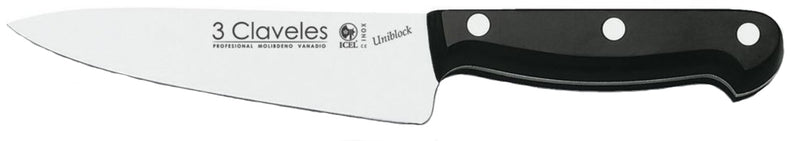 CUCHILLO TRES CLAVELES # 1156 INOX UNIBL 18cms COCINERO