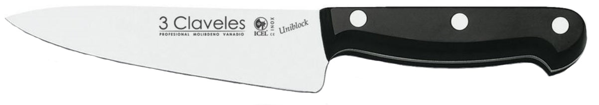 CUCHILLO TRES CLAVELES # 1166 INOX UNIBL 30cms COCINERO
