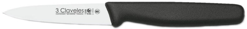 CUCHILLO TRES CLAVELES # 1208 MGO POLIPR NEGRO 9 CMS VERDURAS