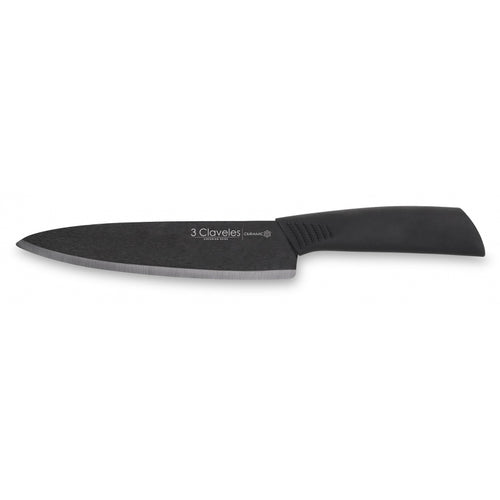 CUCHILLO TRES CLAVELES # 1426 CERAMICA COCINERO MGO.SOFT 20 CMS