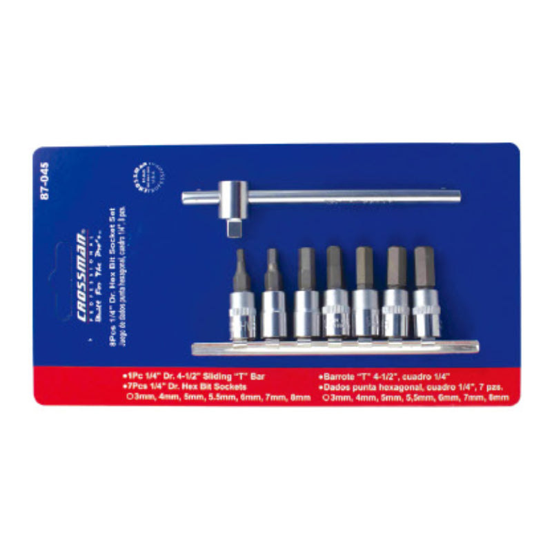 DADO CROSSMAN PTA.HEXAG.# 87-045 1/4 DR JGO. 8 PZS EN DISPLAY