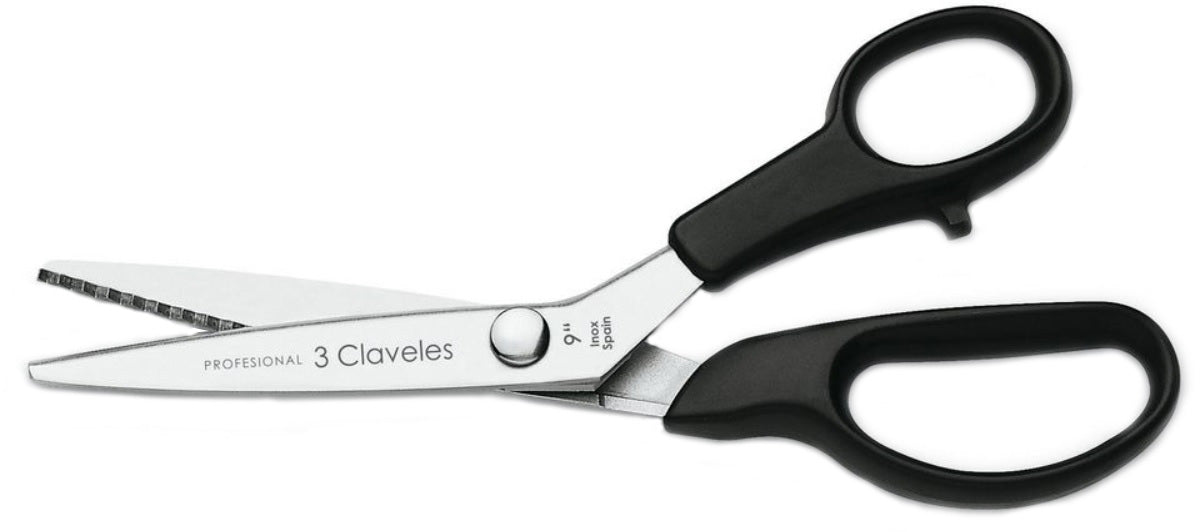 TIJERA TRES CLAVELES # 125 - 9" ZIG ZAG PROFESIONAL