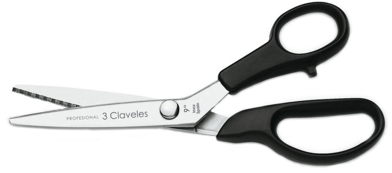 TIJERA TRES CLAVELES # 125 - 9" ZIG ZAG PROFESIONAL (OF)