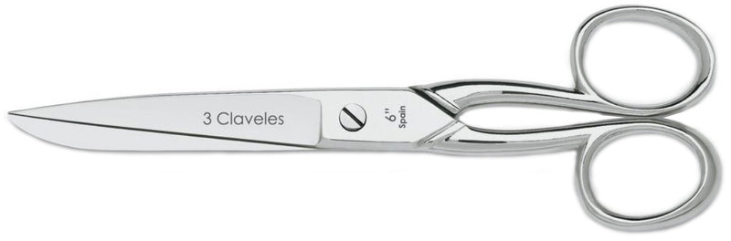 TIJERA TRES CLAVELES # 117 - 6" COSTURA IZQUIERDA