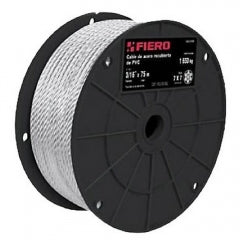 CABLE DE ACERO TRUPER 3/16" CUBIERTO PVC ROLLO 75 M # CAB-3/16RX (44217)