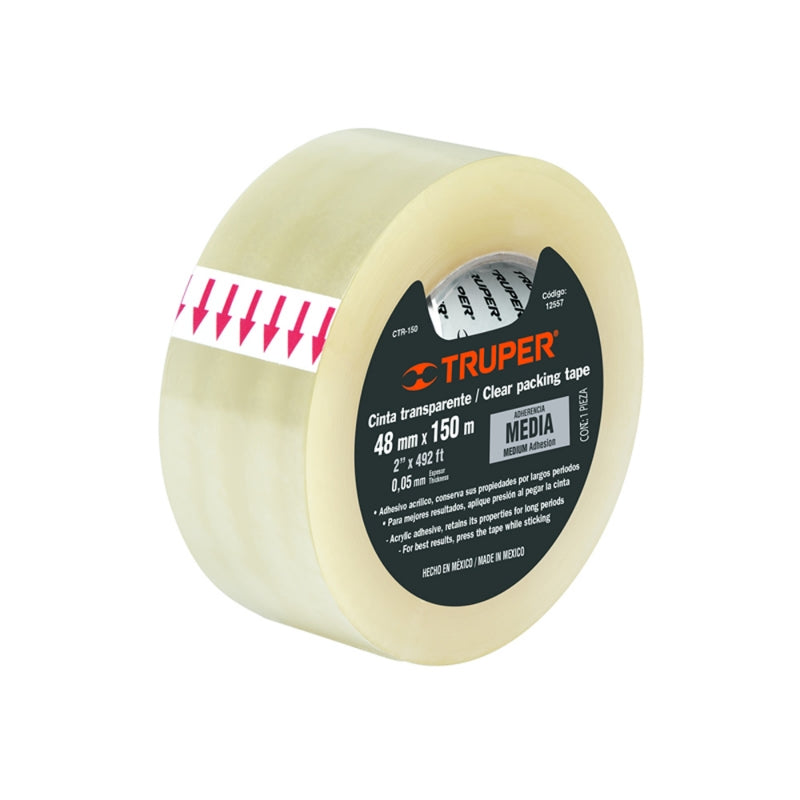 CINTA EMBALAJE TRUPER TRANSPARENTE - 150 MTS. # CTR-150 (12557)