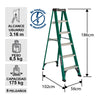 ESCALERA FIBRA VIDRIO TIJERA 6 PELDA OS 1.86 MTS 175 KG CUPRUM