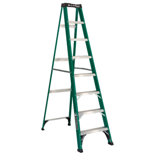 ESCALERA FIBRA VIDRIO TIJERA 8 PELDAÑOS 2.47 MTS 175 KG CUPRUM