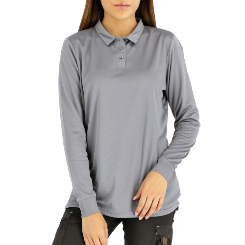 POLERA COOLDRY QUEBEC MANGA LARGA MUJER GRIS L