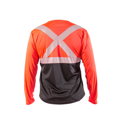 POLERA REFLECTIVA HW ROJO FLUOR MANGA LARGA M