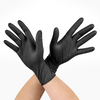 GUANTE RAVEN NITRILO TEXTURIZADO NEGRO 8.0 GR STEELPRO TALLA S CAJA 100 UND