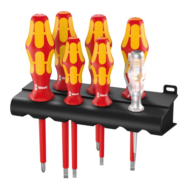 Set destornilladores aislados Kraftform Plus 7 piezas 1000V VDE Wera