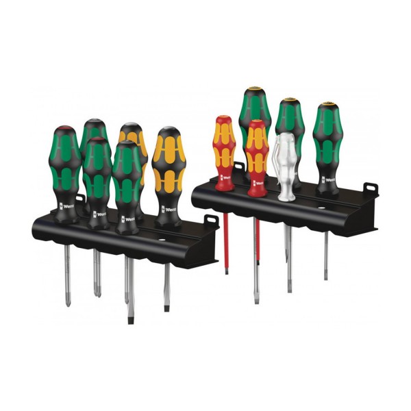 Set destornilladores Kraftform 12 piezas con bandejas 1000V VDE Wera