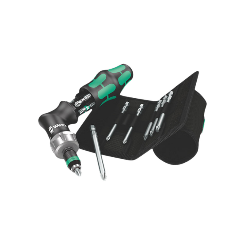 Set Destornillador Kraftform portapuntas 1/4con Bolso Pistol RA 4 Wera