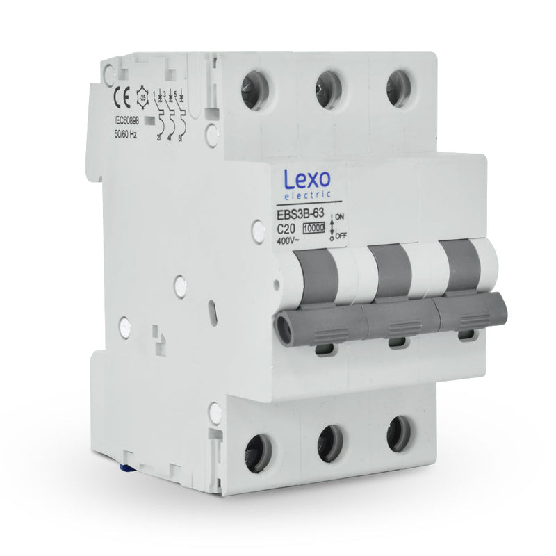 INTERRUPTOR AUTOMÁTICO 3X20A CURVA C 10KA