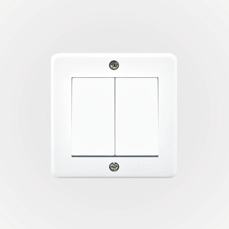 CASQUETE IP20 CON INTERRUPTOR DOBLE 9/15 10A 250V BLANCO