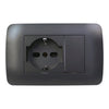 Toma corriente SCHUKO 10/16A 250V grafito armado