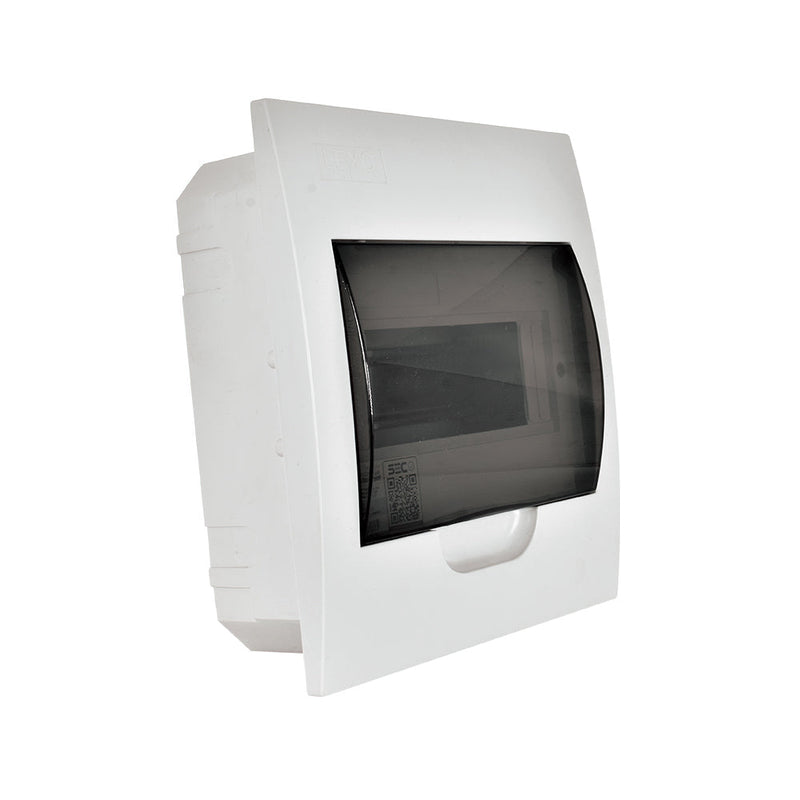TABLERO EMBUTIDO 8 POLOS TAPA COLOR HUMO LIBRE DE HALÓGENO IP41