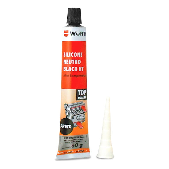 SILICONA NEGRA HT ALTA TEMP 60G - WURTH - WURTH