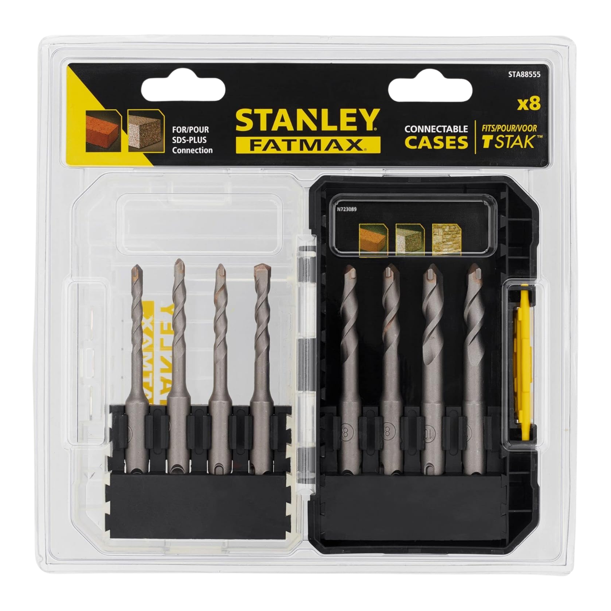 Jgo brocas sds-plus 8 pz (sta88555-xj) - STANLEY