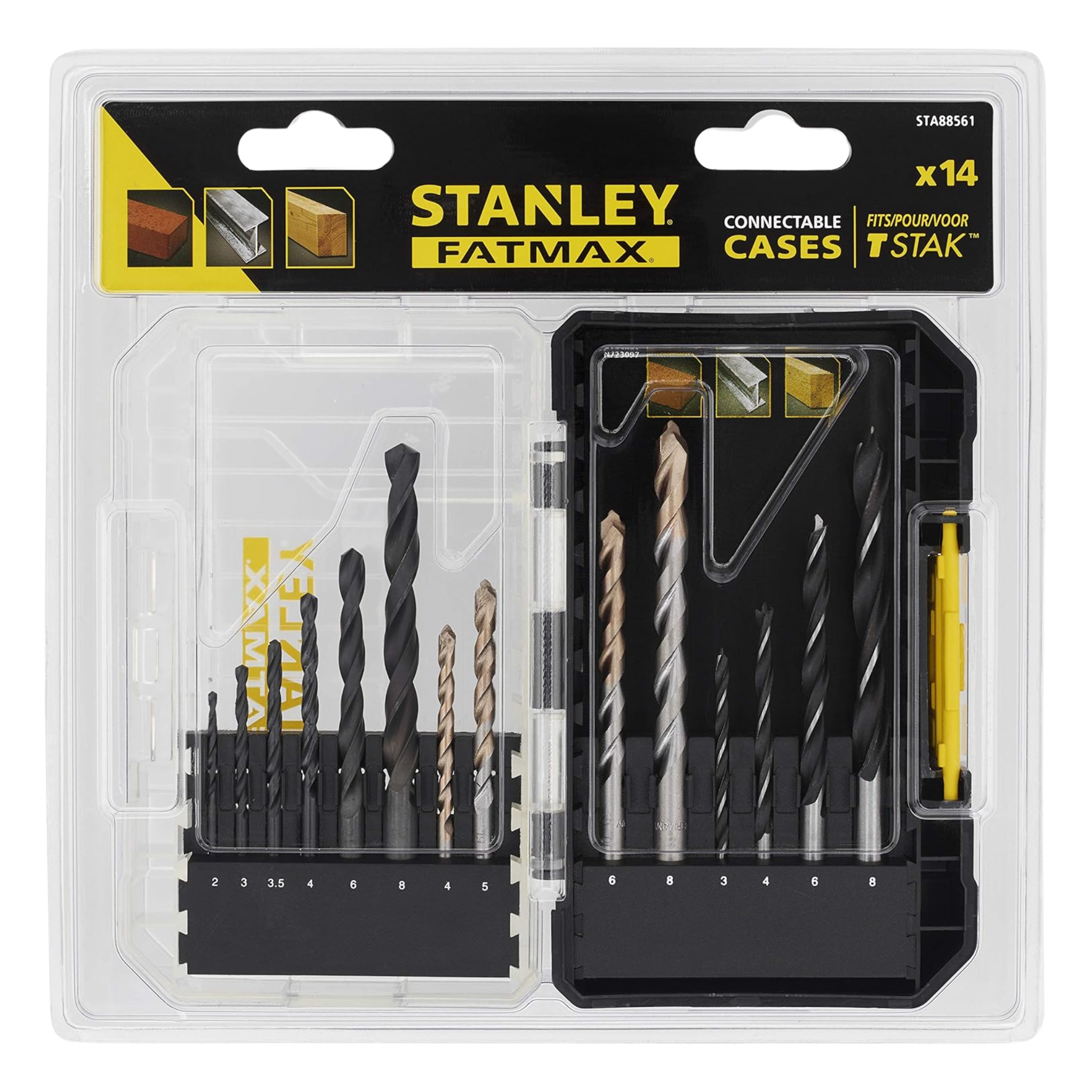 Jgo brocas p/atornillar 14 pz (sta88561-xj) - STANLEY