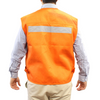 CHALECO GEOLOGO POPLIN ALASKA C/CINTA NARANJO XL