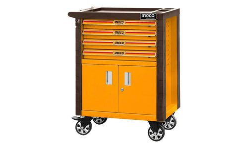 CAJA HERRAMIENTAS INGCO METALICA 765X465X976 MM C/RUEDAS Y 4 BANDEJAS # HDTC01042