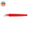 Pinza curva fina aserrada 150mm aislado VDE