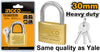 CANDADO INGCO 30 MM C/3 LLAVES # DBPL0302