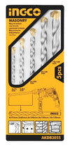 BROCA INGCO P/CONCRETO JGO. 5 PZS 4.0 A 10.0 MM # AKDB3055