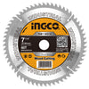 SIERRA CIRCULAR INGCO P/MADERA 7.1/4" X 60DTS C/REDUCC. 16MM #TSB118513