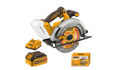 SIERRA CIRCULAR INGCO INALAMBRICA 20V 185 MM C/BAT Y CARGADOR #CSLI18511 (C)