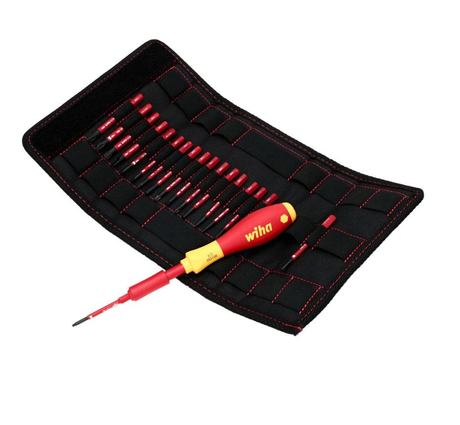 Juego de 19 puntas de atornilladores SlimLine aislante WIHA